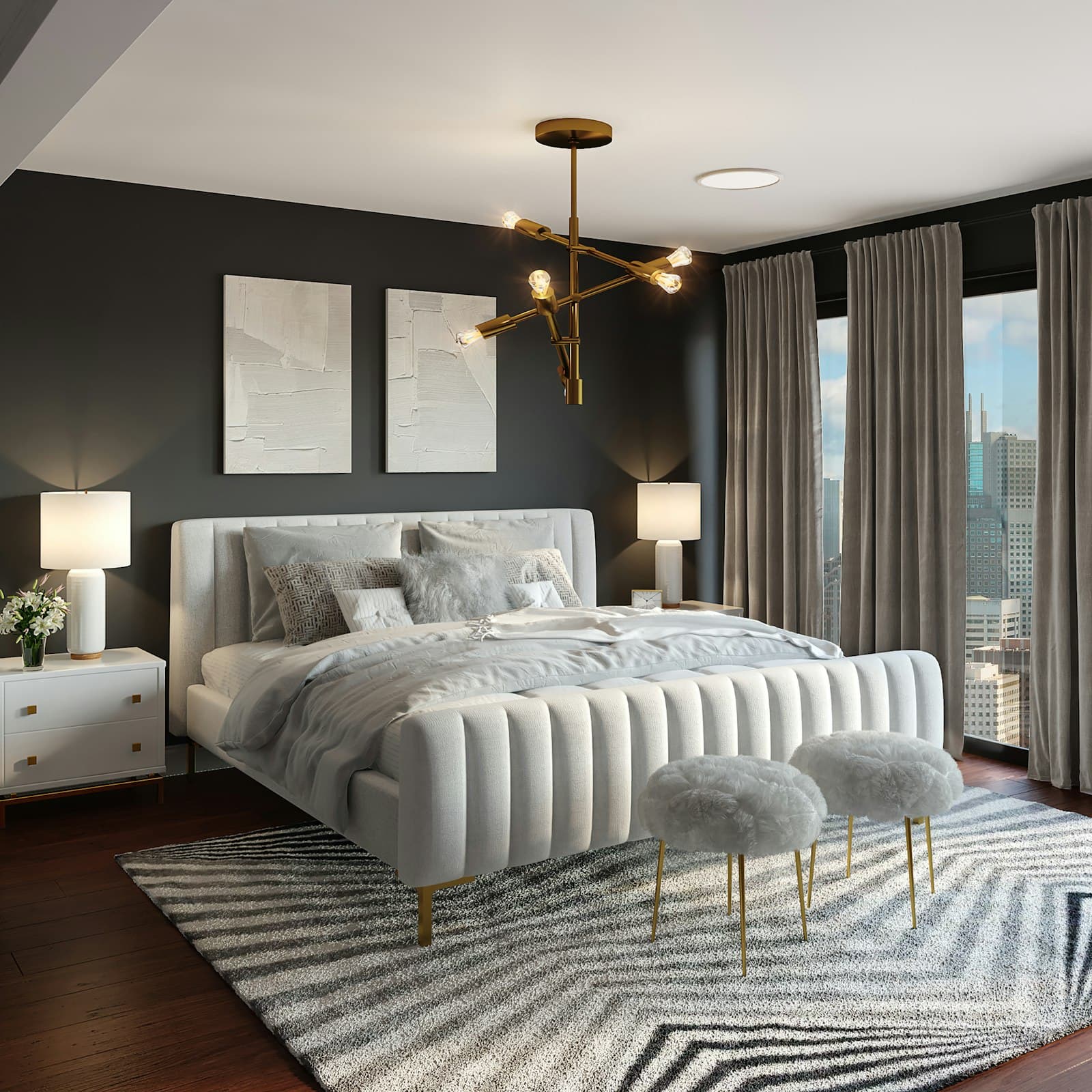 Calm premium bedroom reflecting careful residential cleaning